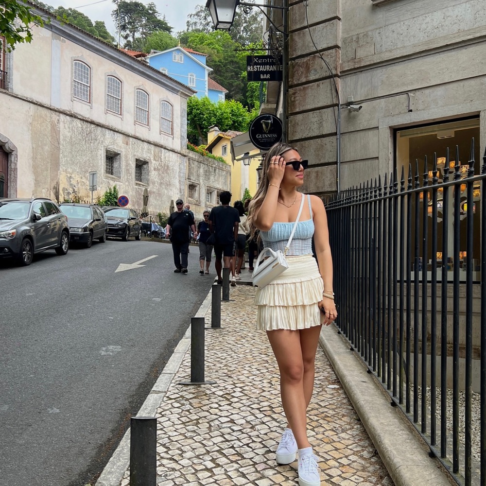 Frilly mini skirt from Honey